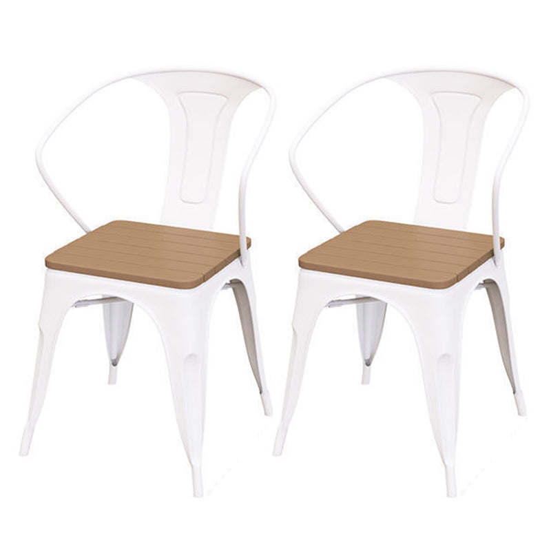 Modern Style 1/2/3/5 Pieces Metal Dining Set Reclaimed Wood Table Set