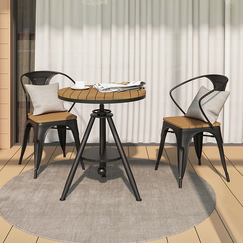 Modern Style 1/2/3/5 Pieces Metal Dining Set Reclaimed Wood Table Set