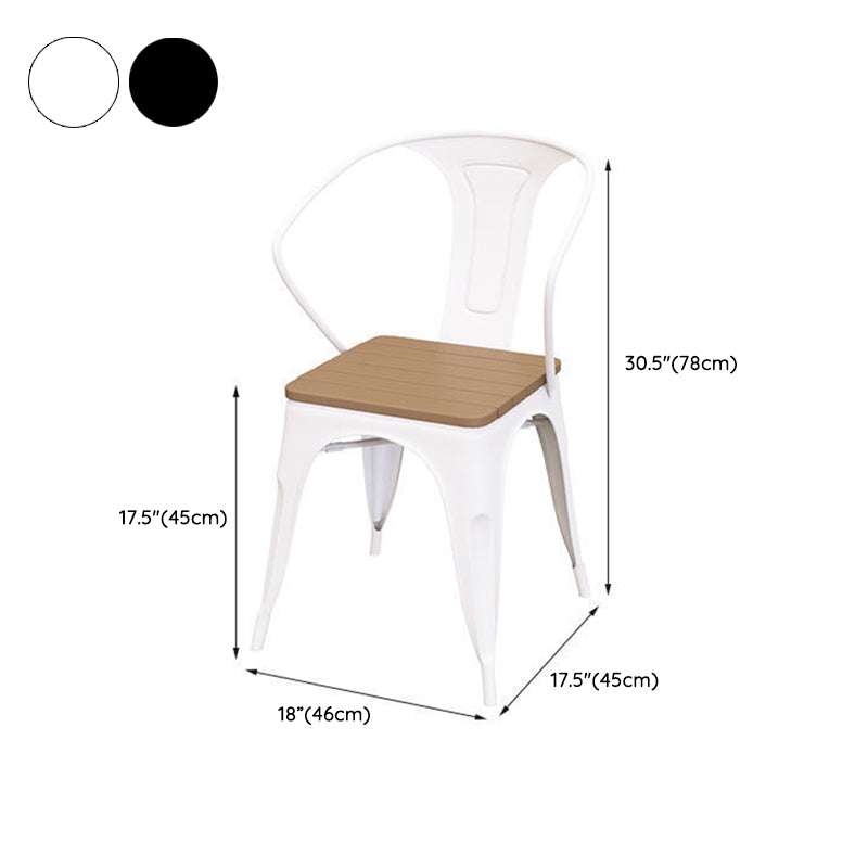 Modern Style 1/2/3/5 Pieces Metal Dining Set Reclaimed Wood Table Set