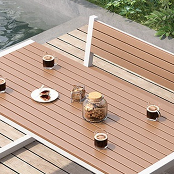 Modern Style 1/3 Pieces Metal Dining Set Reclaimed Wood Table Set