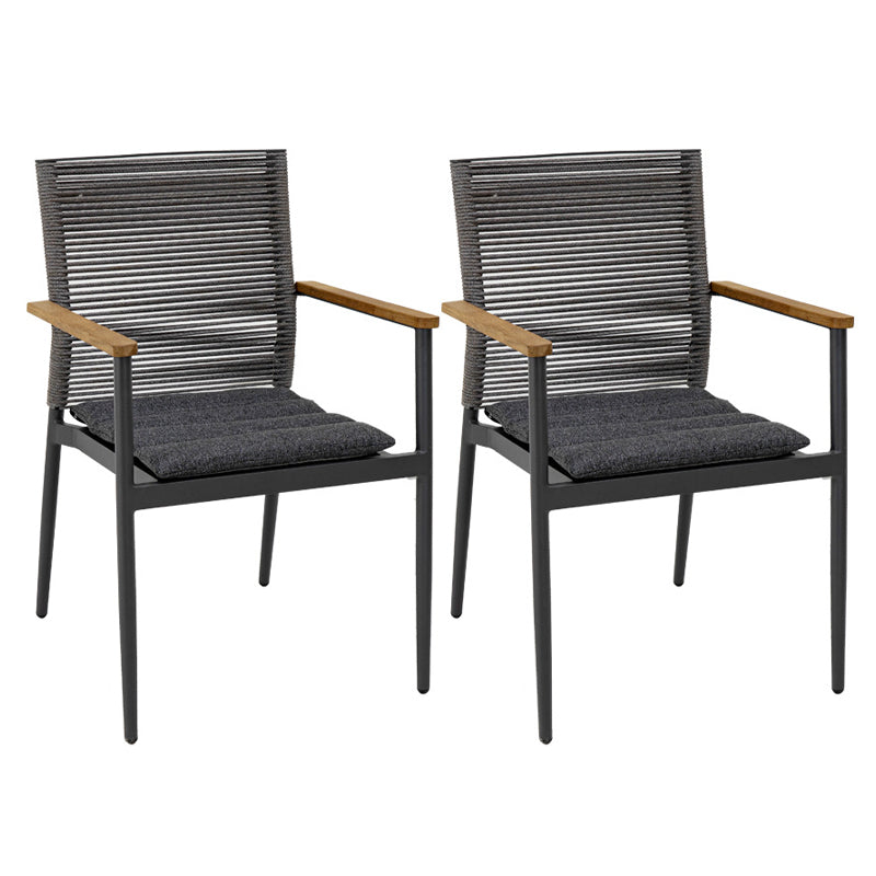 Modern Style 1/2/5 Pieces Metal Dining Set Stone Table Set for Outdoor