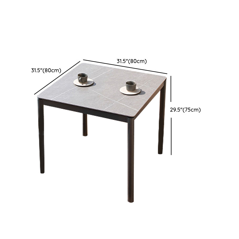 Modern Style 1/2/5 Pieces Metal Dining Set Stone Table Set for Outdoor