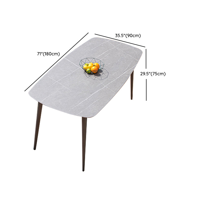 Modern Style 1/2/5 Pieces Metal Dining Set Stone Table Set for Outdoor