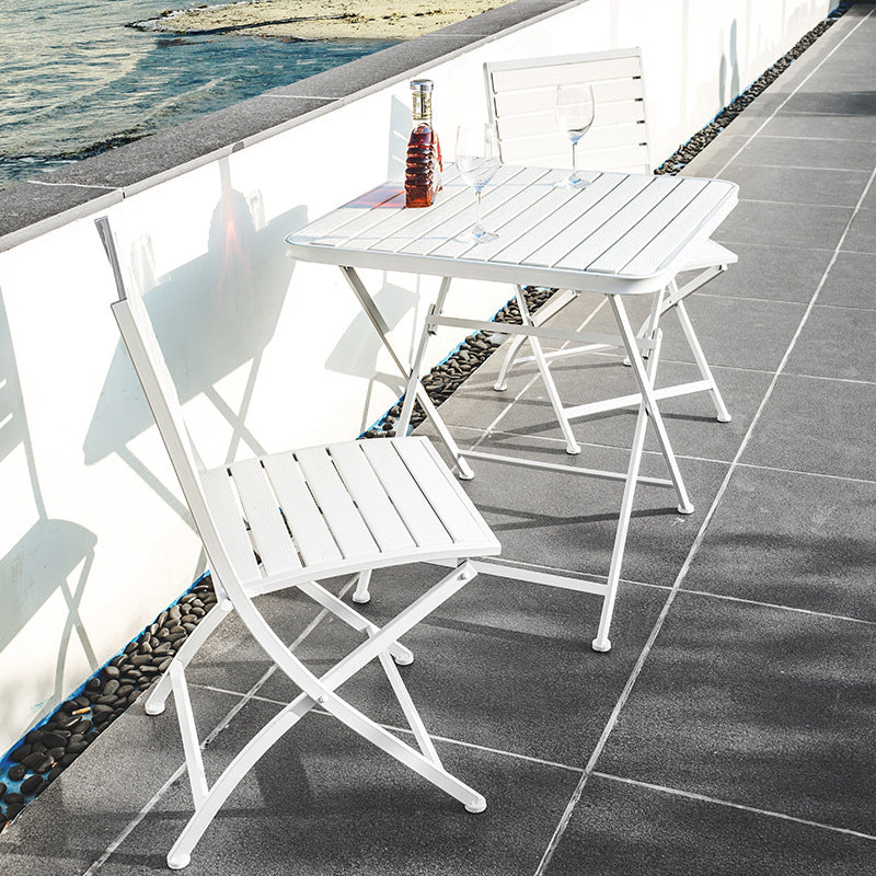 Modern 1/3 Pieces Metal Picnic Table Reclaimed Wood Picnic Table Set