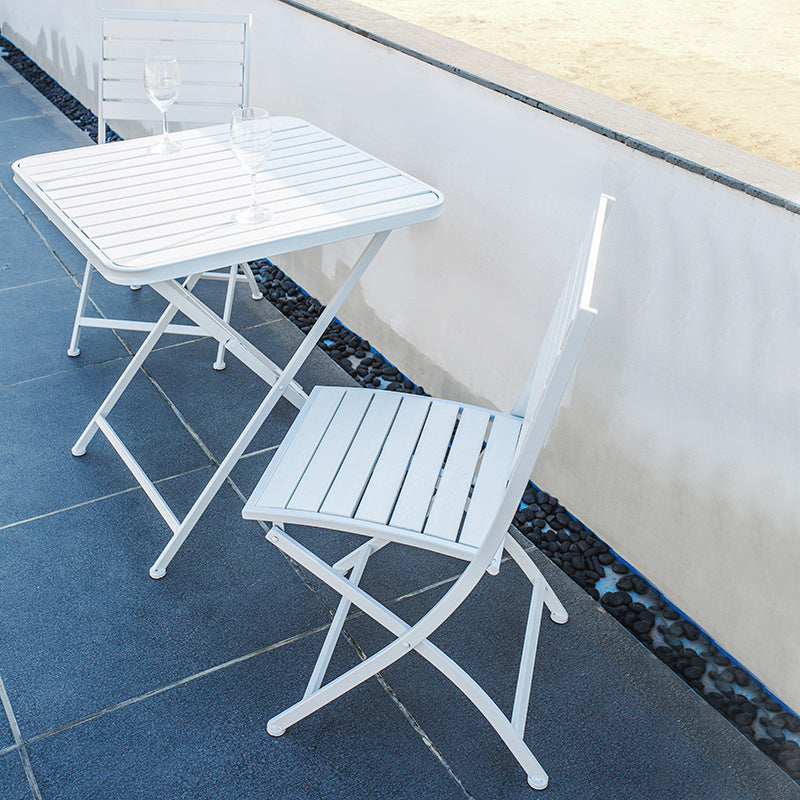 Modern 1/3 Pieces Metal Picnic Table Reclaimed Wood Picnic Table Set