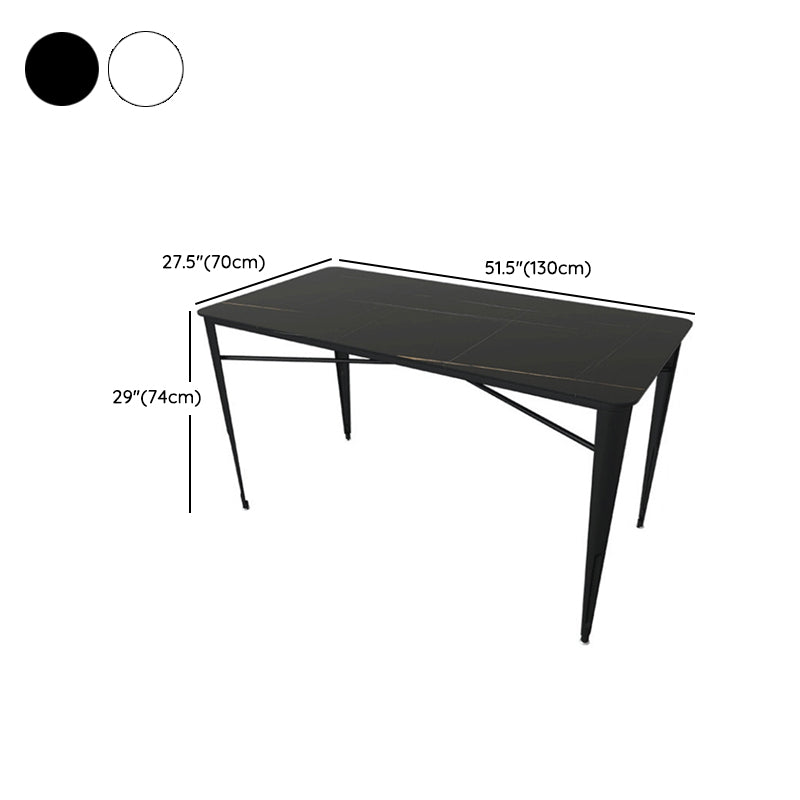 Modern 1/5/7 Pieces Metal Dining Set Stone Table Set for Outdoor