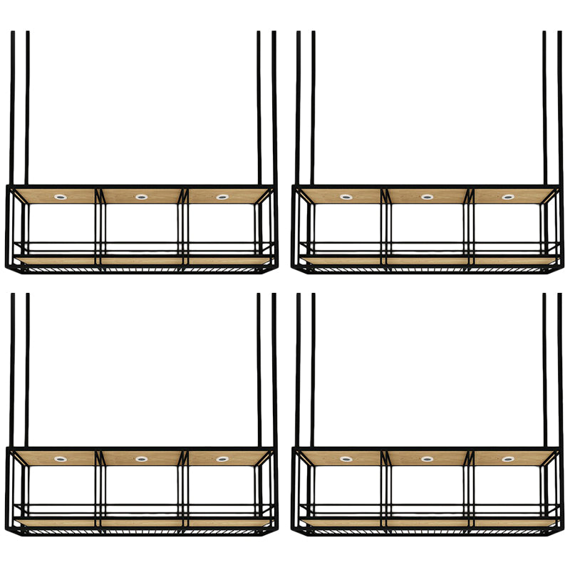 Metal Hanging Wine Glass Rack Modern Black Colour Wine Rack Kit