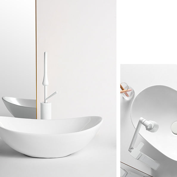White Trough Bathroom Sink Modern Porcelain Trough Bathroom Sink