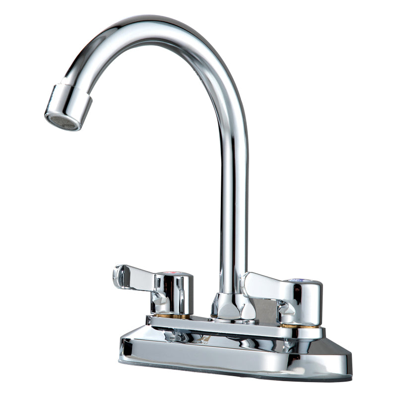 Contemporary Knob Handle Faucet Swivel Spout Bathroom Faucet