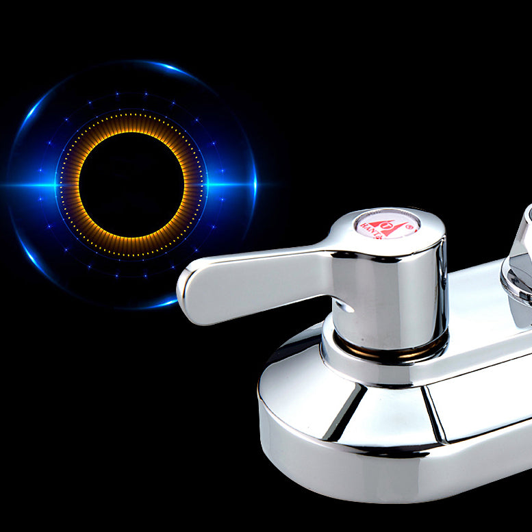 Contemporary Knob Handle Faucet Swivel Spout Bathroom Faucet