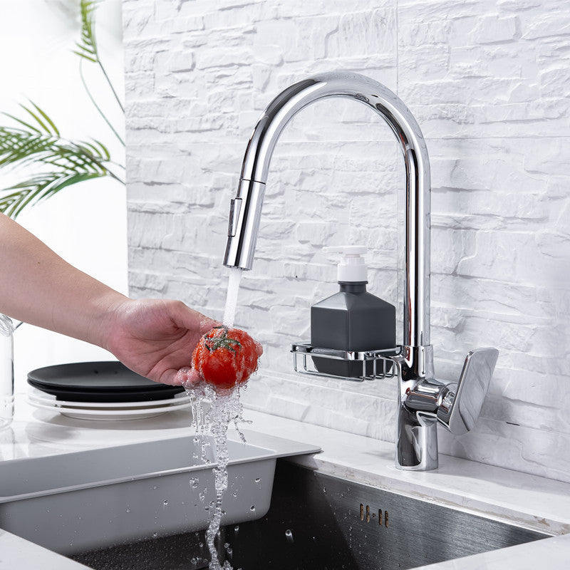 Modern Pull down Standard Kitchen Faucet Single Handle Faucet with Pull out Sprayer