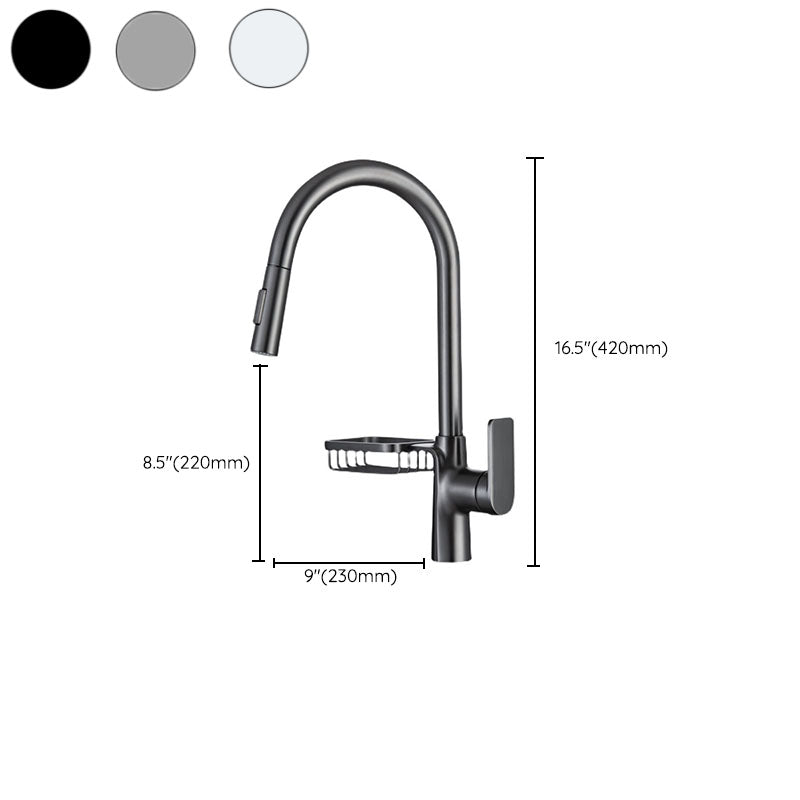 Modern Pull down Standard Kitchen Faucet Single Handle Faucet with Pull out Sprayer