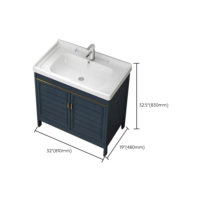 Modern Bathroom Vanity Freestanding 2 Doors Bathroom Vanity Set with Sink