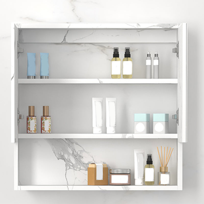 Rectangle Vanity Set White Single Sink Mirror Freestanding Bathroom Vanity with Door