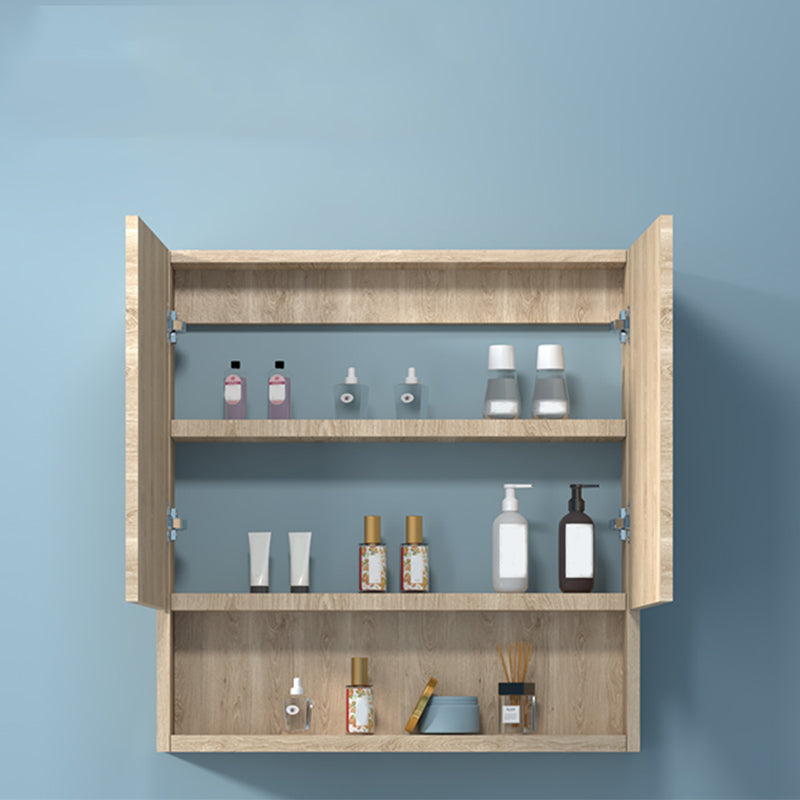 Mirror Vanity Wood Freestanding Rectangle 2 Doors Bathroom Vanity with Single Sink