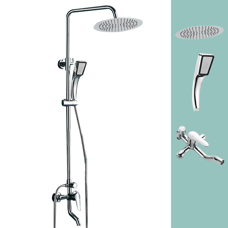 Silver Shower Set Pressurized Shower Head Thermostatic Bathroom Shower Water Faucet