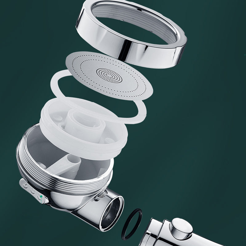 Silver Shower Set Pressurized Shower Head Thermostatic Bathroom Shower Water Faucet