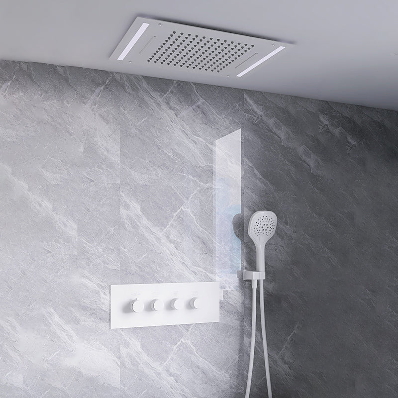 Modern Shower Head Combo Brass Adjustable Water Flow Adjustable Shower Head Shower System