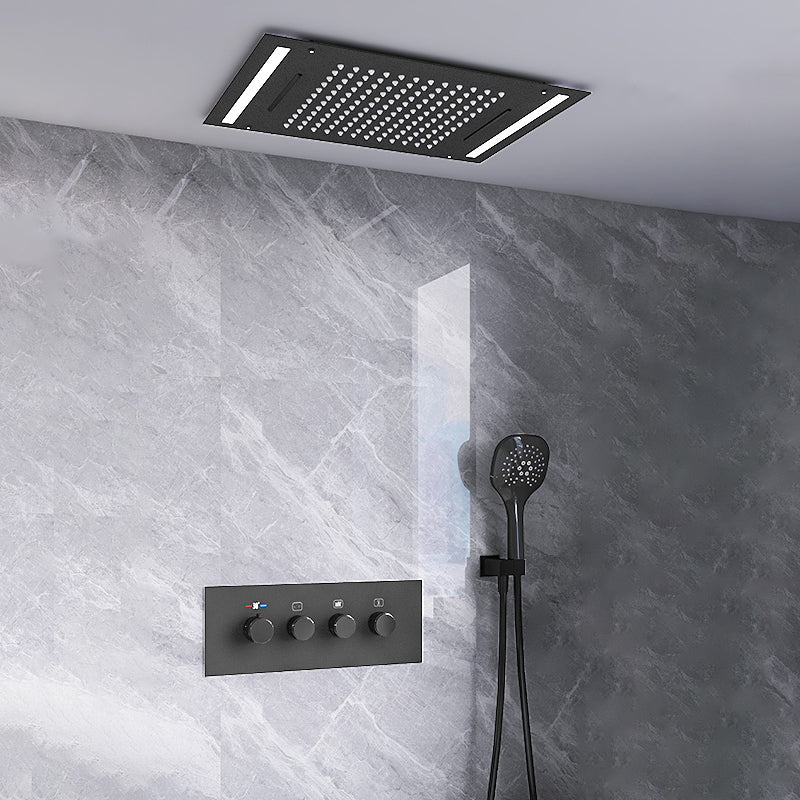 Modern Shower Head Combo Brass Adjustable Water Flow Adjustable Shower Head Shower System