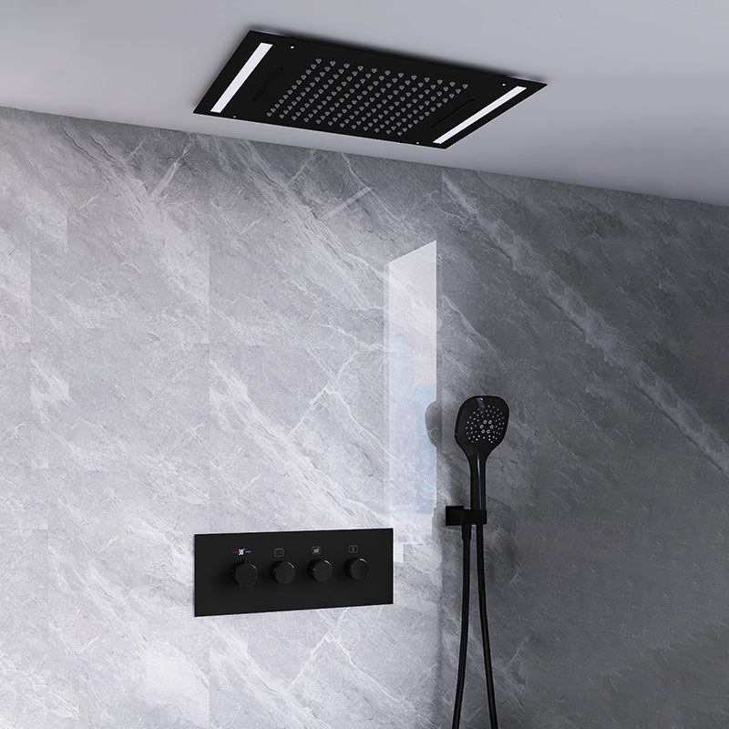 Modern Shower Head Combo Brass Adjustable Water Flow Adjustable Shower Head Shower System