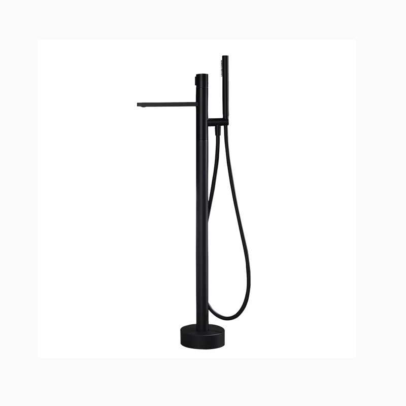 Floor Mounted Metal Freestanding Tub Filler High Arc Freestanding Bathtub Faucet