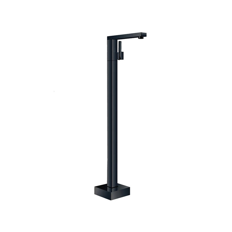 Modern Floor Mounted High Arc Freestanding Tub Filler Metal Freestanding Tub Filler Trim