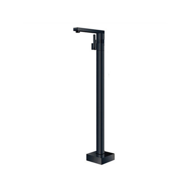 Modern Floor Mounted High Arc Freestanding Tub Filler Metal Freestanding Tub Filler Trim