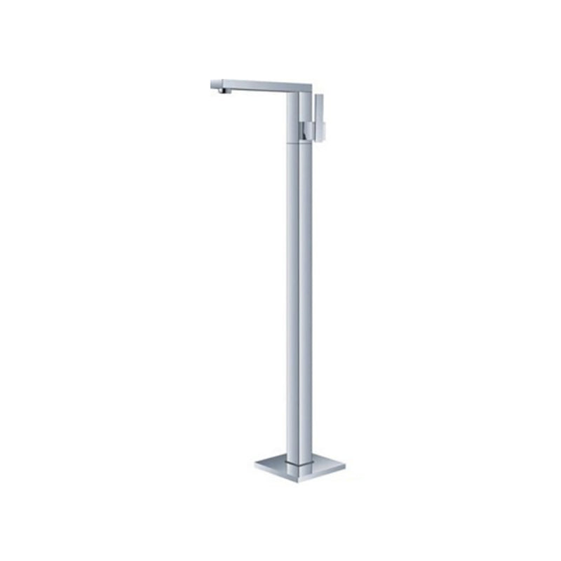 Modern Floor Mounted High Arc Freestanding Tub Filler Metal Freestanding Tub Filler Trim