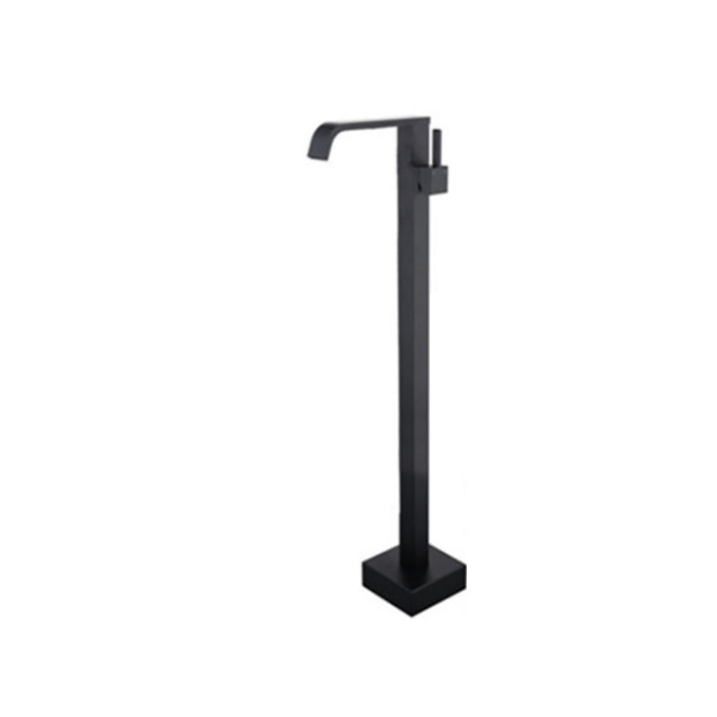 Modern Floor Mounted High Arc Freestanding Tub Filler Metal Freestanding Tub Filler Trim
