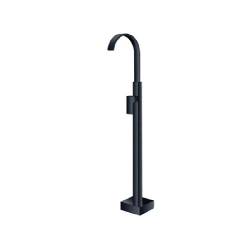 Modern Floor Mounted High Arc Freestanding Tub Filler Metal Freestanding Tub Filler Trim