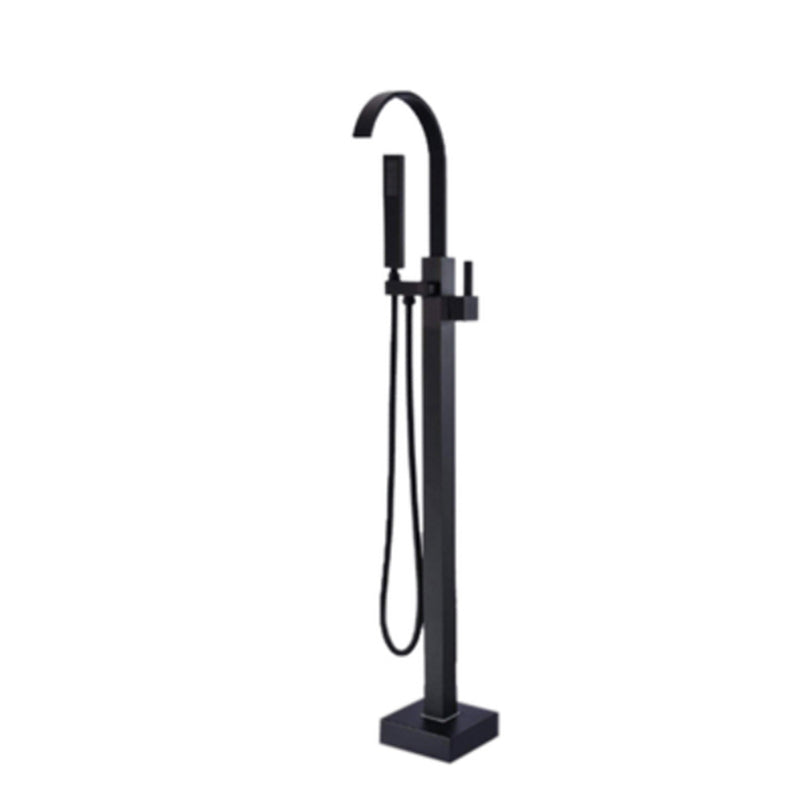 Floor Mounted High Arc Freestanding Tub Filler Copper Freestanding Tub Filler Trim