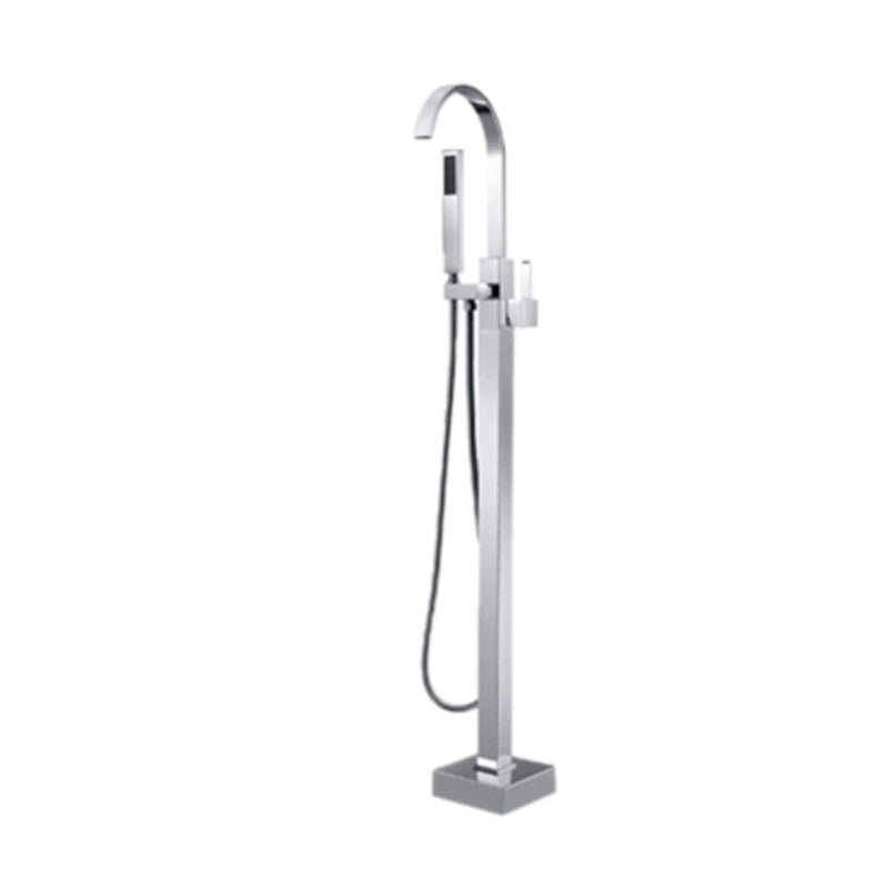Floor Mounted High Arc Freestanding Tub Filler Copper Freestanding Tub Filler Trim