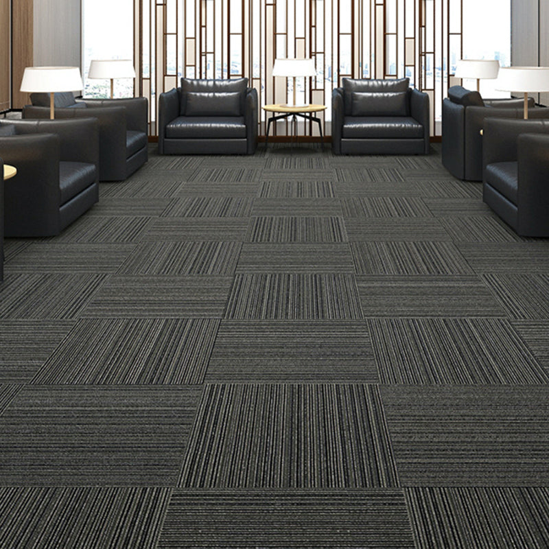 Carpet Floor Tile Striped Pattern Level Loop Interlocking Carpet Tiles