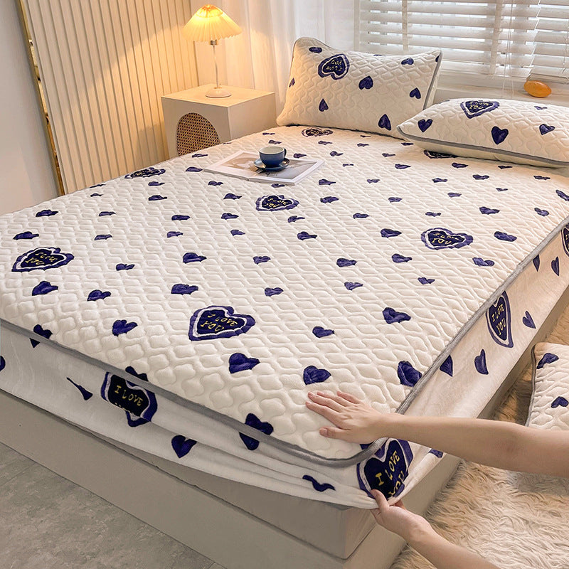 Fade Resistant Fitted Sheet Printed Breathable Fade Resistant Flannel Sheet Set