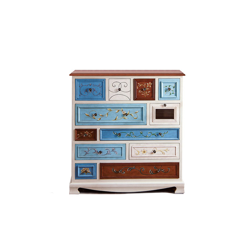 Coastal Storage Chest Dresser Solid Wood Storage Chest with 8/10/11/12 Drawers