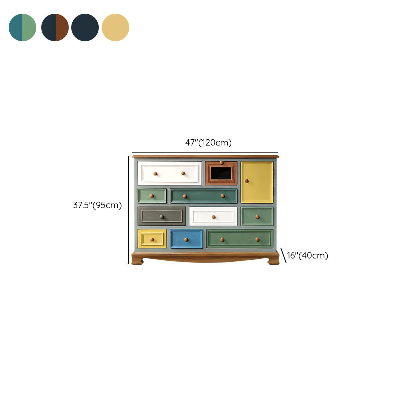 Coastal Storage Chest Dresser Solid Wood Storage Chest with 8/10/11/12 Drawers