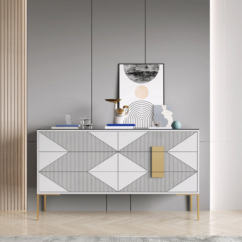 15.6-inch Width Storage Chest Classic Glam Stone Storage Chest Dresser