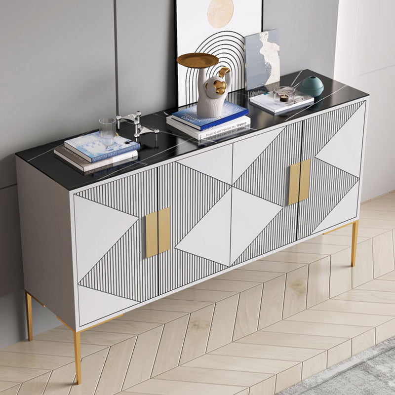 15.6-inch Width Storage Chest Classic Glam Stone Storage Chest Dresser