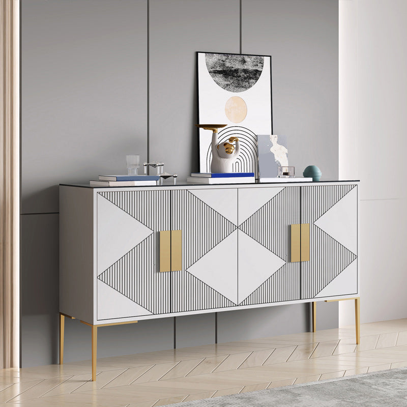 15.6-inch Width Storage Chest Classic Glam Stone Storage Chest Dresser