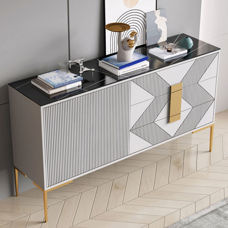 15.6-inch Width Storage Chest Classic Glam Stone Storage Chest Dresser