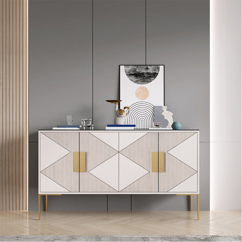 15.6-inch Width Storage Chest Classic Glam Stone Storage Chest Dresser