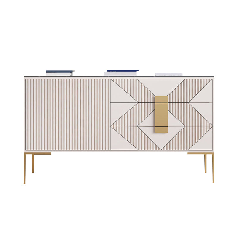 15.6-inch Width Storage Chest Classic Glam Stone Storage Chest Dresser