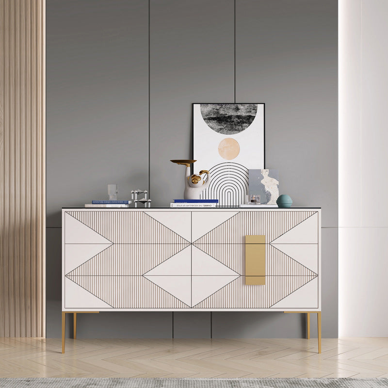 15.6-inch Width Storage Chest Classic Glam Stone Storage Chest Dresser