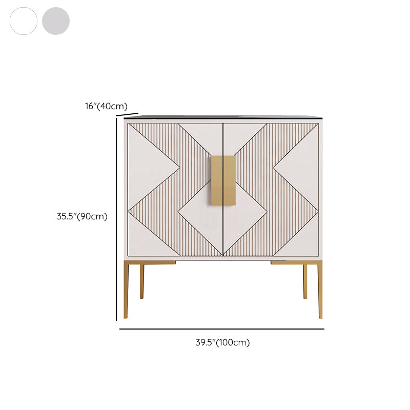 15.6-inch Width Storage Chest Classic Glam Stone Storage Chest Dresser