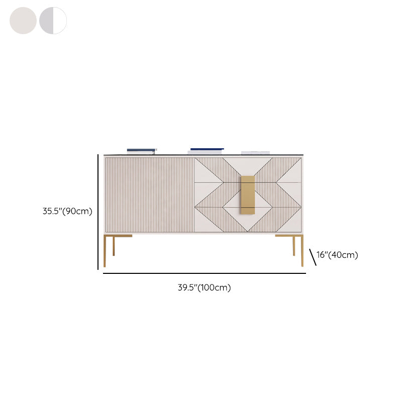 15.6-inch Width Storage Chest Classic Glam Stone Storage Chest Dresser