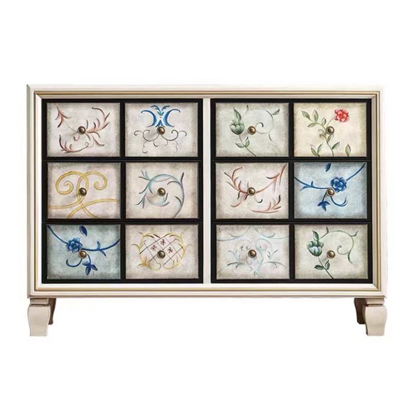 16.38/17.55 Width Coastal Storage Chest Dresser Solid Wood Dresser