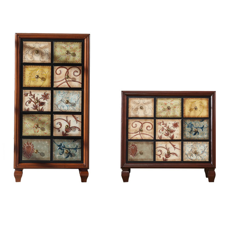 16.38/17.55 Width Coastal Storage Chest Dresser Solid Wood Dresser