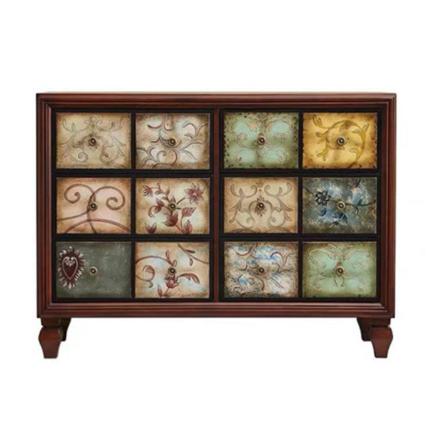 16.38/17.55 Width Coastal Storage Chest Dresser Solid Wood Dresser