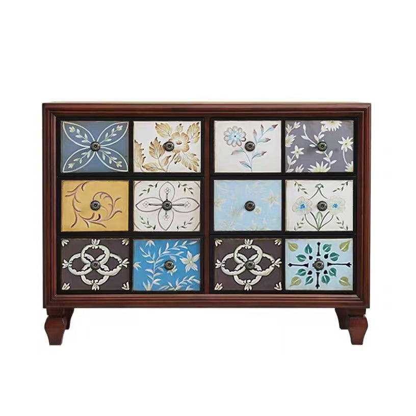 16.38/17.55 Width Coastal Storage Chest Dresser Solid Wood Dresser