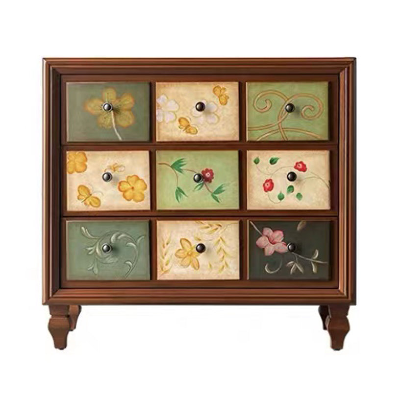 16.38/17.55 Width Coastal Storage Chest Dresser Solid Wood Dresser